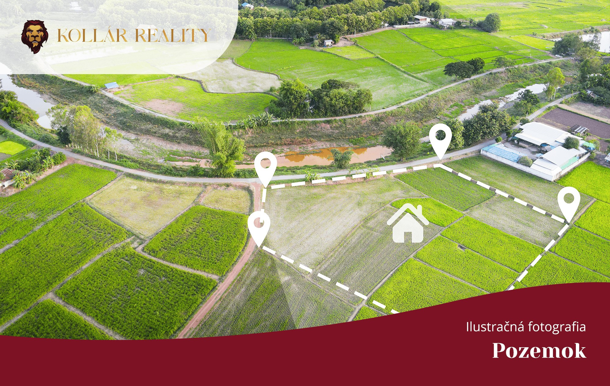 Predaj rekreačného pozemku so starším domom – Melčice-Dolina, výmera 10 331 m2