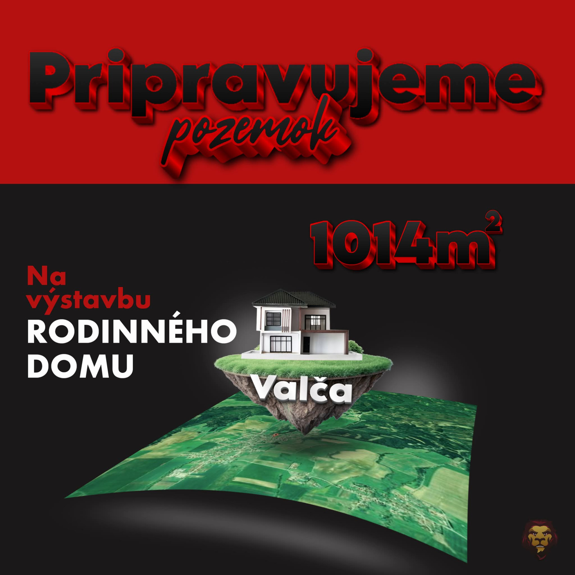 Pripravujeme!!POZEMOK NA VÝSTAVBU RODINNÉHO DOMU VALČA 1014 m2
