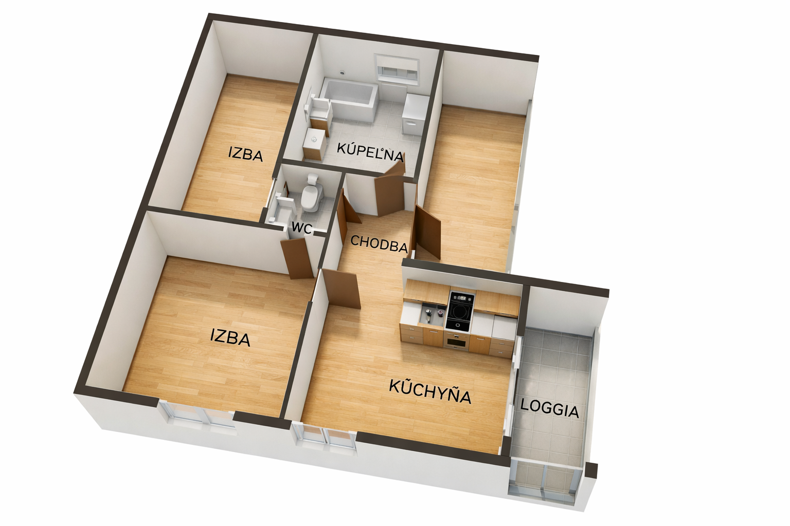 Predám 2-izbový byt, Dubnica nad Váhom