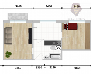 Na predaj 2-izbový byt v Ružinove, Bratislava-Rezedova ulica