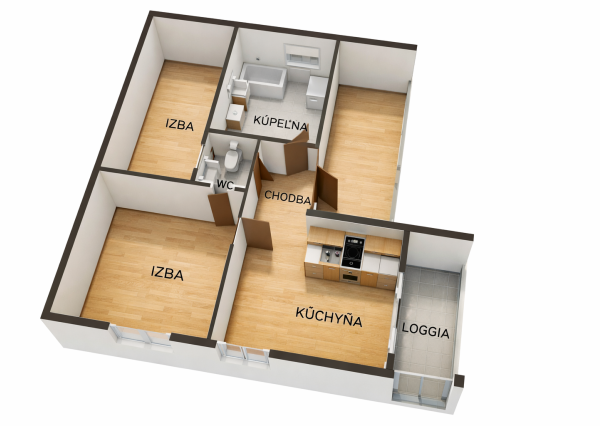 Predám 2-izbový byt, Dubnica nad Váhom